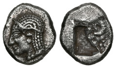 Greek Coins
Troas, Cebren. Triobol; Troas, Cebren; 5th cent. BC, Triobol, SNG Aulock-1546. Obv: Archaic head of Apollo l. Rx: Ram's head l. in incuse...