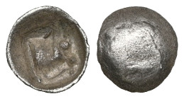 Greek CARIA, Uncertain ('Mint E'). Circa 380-340 BC. AR Hemiobol(?) , Fine.

 Weight: 0,1 gr Diameter:6,2 mm