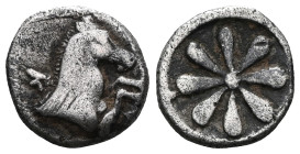 Greek Coins AEOLIS.Kyme.(circa 350-250 BC).Obol. Obv : Fore part horse right. Rev : rosette. SNG Copenhagen 34. Very fine.

Weight: 0,3 gr Diameter:...
