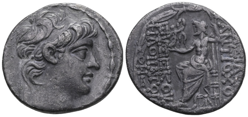 GREEK COINS. SELEUCID KINGDOM. Antiochus VIII. Grypus, 121-96 BC Tetradrachm, 3r...