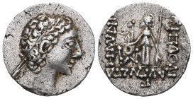 Kings of Cappadocia, Ariarathes IV AR Drachm.Kingdom of Cappadocia Ariarathes IV AR Drachm. Circa 220-163 BC. Barbaric imitation. Diademed head right ...