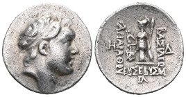 KINGS of CAPPADOCIA. Ariarathes V Eusebes Philopator. Circa 163-130 BC. AR Drachm . Mint A (Eusebeia-Mazaka). Diademed head right / Athena Nikephoros ...