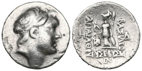 KINGS of CAPPADOCIA. Ariarathes V Eusebes Philopator. Circa 163-130 BC. AR Drachm . Mint A (Eusebeia-Mazaka). Diademed head right / Athena Nikephoros ...