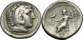 Continental Greece. Kings of Macedon. Alexander III "the Great" (336-323 BC). AR Tetradrachm, Amphipolis mint, 294-290 BC. D/ Head of Heracles right, ...