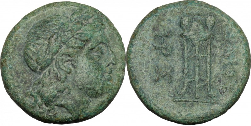 Continental Greece. Thrace, Adaios. AE 21mm, 273-253 BC. D/ Head of Apollo right...
