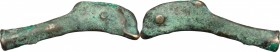 Continental Greece. Skythia, Olbia. AE dolphin shaped proto-money, 5th century BC. SNG Cop. 72. SNG BM Black Sea 361. AE. g. 1.15 mm. 25.00 Green pati...