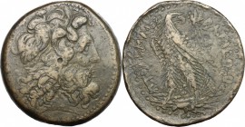 Africa. Egypt, Ptolemaic Kingdom. Ptolemy III Euergetes (246-222 BC). AE drachm, 246-222 BC. D/ Head of Zeus-Ammon right, laureate. R/ Eagle standing ...
