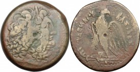 Africa. Egypt, Ptolemaic Kingdom. Ptolemy IV Philopator (222-204 BC). AE Drachm, 222-204 BC. D/ Head of Zeus-Ammon right. R/ Eagle standing left on th...