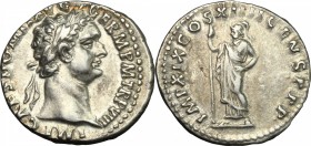 Domitian (81-96). AR Denarius, 88-89. D/ Head right, laureate. R/ Minerva standing left, holding spear. RIC (2nd ed.) 670. AR. g. 3.36 mm. 18.00 About...