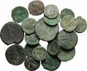 Lot of 20 AE coins of Bruttium, The Brettii. AE. F/About F.