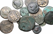 Multiple lot of 17 Roman Republican and Roman Imperial AE coins. AE. Good F/F.