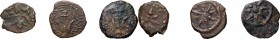 Lot of 3 AE Prutah, Judea, Jerusalem mint, 1st century AD. AE. About VF/Good F. These coins are believed to be mentioned in the Biblical story of "The...