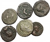 Multiple lot of 6 BI and AE Tetradrachms, Alexandria mint; including: Antoninus Pius, Philip I, Gallienus, Valerian I, Diocletian. BI. VF/About VF.