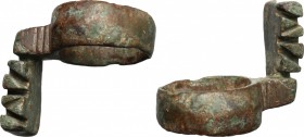 Bronze key-ring.
 Roman period, 1st-2nd century AD. 
 27 mm, size 16,5 mm.