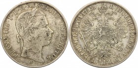 Austria. Franz Joseph (1848-1916). AR Florin, Vienna mint, 1858 A. KM 2219. AR. g. 12.30 mm. 29.00 Lightly toned. About VF.
