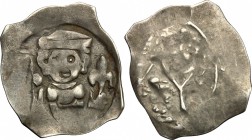 Germany. AR Regensburger Pfennig, Regensburg mint, 13th century. Emmerig 240a. AR. g. 0.93 mm. 20.00 Toned. Struck by one of the Dukes of Bavaria. Abo...