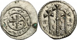 Hungary. Stephan II (1116-1131). AR Denar, 1116-1131. Unger 37. Huszár 47. AR. g. 0.38 mm. 12.00 About EF.