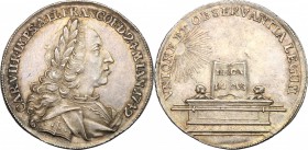 Germany. Karl VII (1742-1745). AR Medal 1742. D/ Bust right, laureate. R/ Book on altar; to left, sun. AR. g. 4.74 mm. 26.00 Toned. About EF. For his ...
