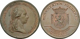Germany. Franz II/I (1792-1805-1835). AE Medal, 1792. D/ Head right, laureate. R/ Coat of arms. Montenouvo 2265. AE. g. 13.04 mm. 34.00 Toned. VF. For...