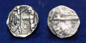 Phoenicia: Sidon AR 1/16 Shekel. Ba`alšillem (Sakton) II