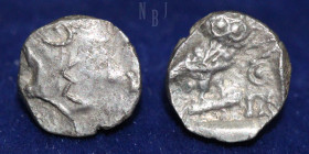 Philistia: Gaza. Imitating Attica. Athens AR Obol / Owl. Date: 400-333 BC
