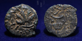 Judaea: Jewish War. First Revolt. AE Prutah. Year 3
