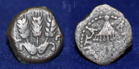JUDAEA: Herodians. Agrippa I. AE Prutah. Jerusalem mint. Dated RY 6