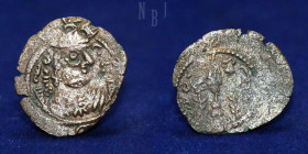 SASANIAN KINGS: Yazdgird III. AE Pashiz. ST (Istakhr) mint. Date 9