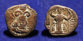 KUSHANO-SASANIAN: Peroz III. Kushanshah Copper Drachm