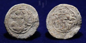 SASANIAN KINGS: Vahrām (Bahram) IV. AD 388-399. Lead pashiz