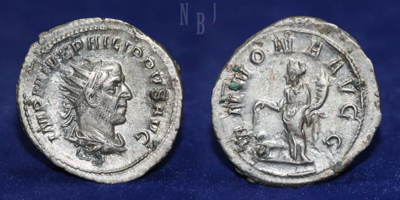 Roman Empire: PHILIP I, AR Silver Antoninianus. Struck at Rome. IMP M IVL PHILIP...