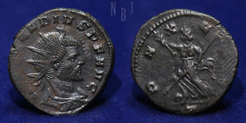 Roman Empire: Claudius II Billon Antoninianus. Obverse: IMP CLAVDIVS P F AVG, ra...