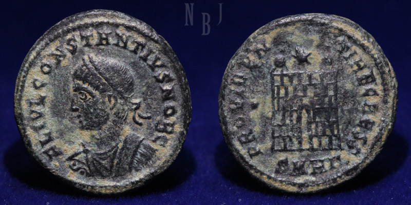 Roman Empire: Constantius II. AE. FL IVL CONSTANTIVS NOB C; Laureate, draped, an...