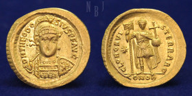 Roman Emipre: Theodosius II, AV Solidus, Thessalonica, circa 424-425/30
