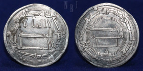 Abbasid: AR Dirham. al-Mansur, Mint al-Kufa. Date 141h