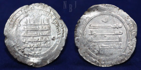 Abbasid: AR Dirham, Al-Muqtadir Billah, Mint Haran, Date 297h