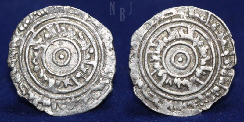 Fatimid: Al-Aziz Billah. 365-386AH / 975-996AD. AR Dirhams. Mint: Misr. Date: 38...