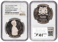 Dahomey 500 Francs 1971. NGC PF 64 ULTRA CAMEO