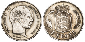 Denmark 1 Krone 1876 Error