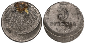 Germany 5 Pfennig 1918 Error