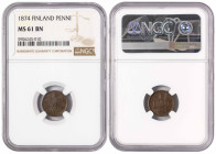 Finland under Russia Penni 1874. NGS MS 61 BN