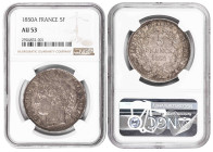 France 5 Francs 1850-A. NGC AU 53