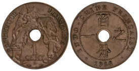 French Indochina 1 Cent 1938 A