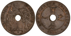 French Indochina 1 Cent 1939 A