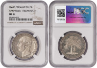 German States Hannover Thaler 1865 B. NGC MS 61