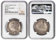Germany States Prussia 3 Mark 1910. NGC MS 62