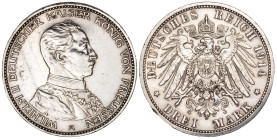 German States Kingdom of Prussia 3 Mark 1914 A