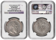 Germany Wurttemberg 5 Mark 1876. NGC XF