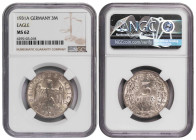 Germany Weimar 3 Mark 1931-A. NGC MS 62