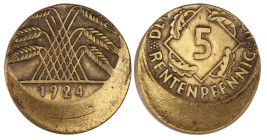 Germany 5 Rentenpfennig 1924 Error